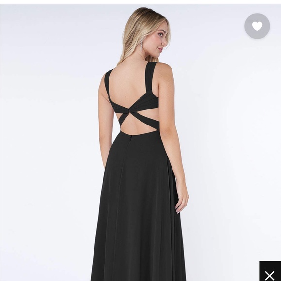 Azazie Nahrin Black Bridesmaid Dress, Size 2, Perfect condition! - Picture 3 of 8